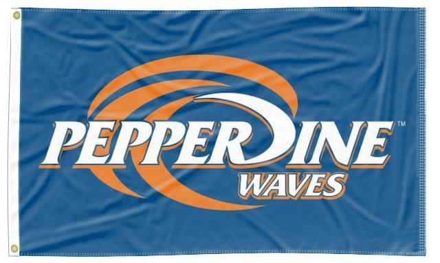 Pepperdine University - Pepperdine Waves Blue 3x5 Flag
