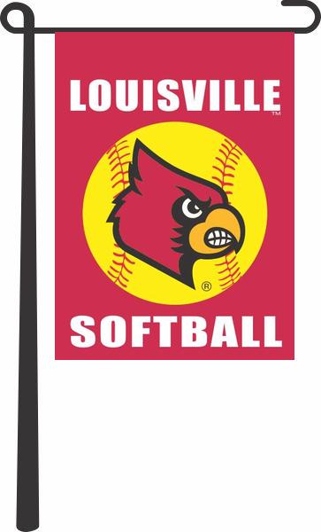 Louisville - Softball Garden Flag