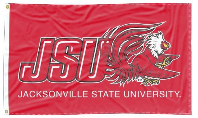 Jacksonville State University - JSU Gamecocks Red 3x5 Flag