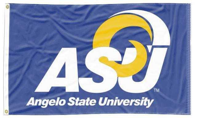Angelo State University - ASU Rams 3x5 Blue Flag