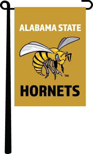 Gold 13x18 Garden Flag with Alabama State Logo and Hornets Logo