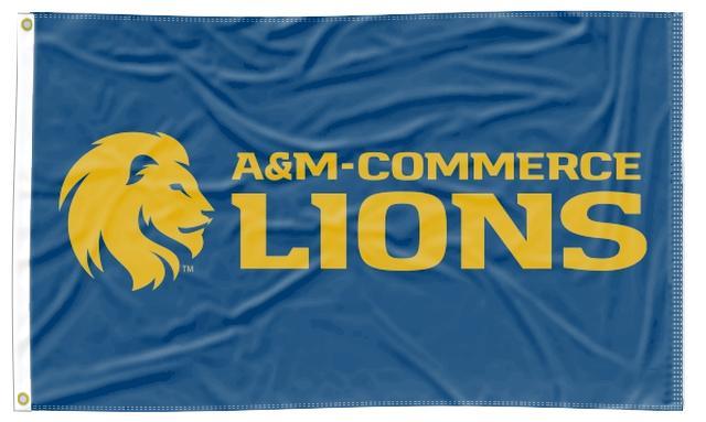 Texas A&M University-Commerce - Lions Blue 3x5 Flag