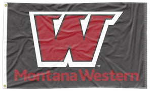 Montana Western - W Bulldogs Black 3x5 Flag