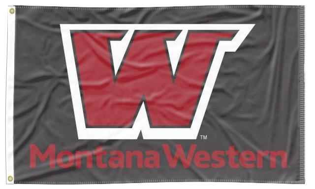 Montana Western - W Bulldogs Black 3x5 Flag