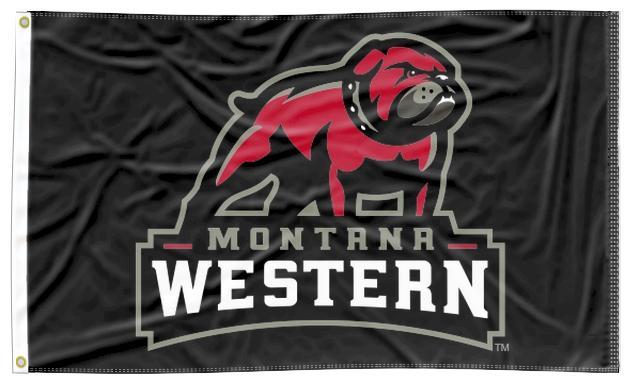 Montana Western - Bulldogs Black 3x5 Flag