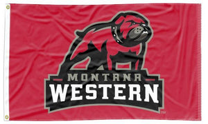 Montana Western - Bulldogs Red 3x5 Flag