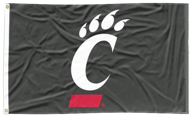 University of Cincinnati - Bearcats Black 3x5 Flag