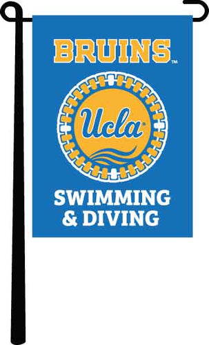 Blue 13x18 UCLA Swimming & Diving Garden Flag