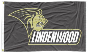 Lindenwood - Lions Black 3x5 Flag