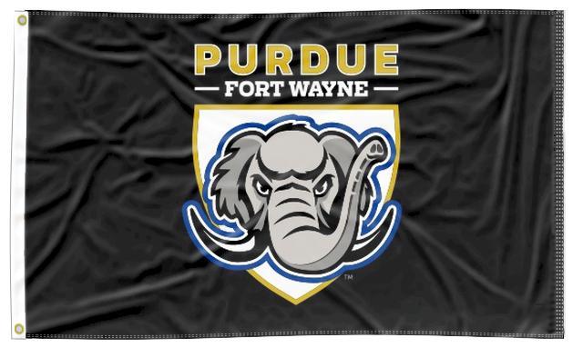 Indiana-Purdue Fort Wayne - Mastodons Black 3x5 Flag