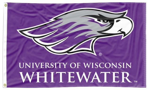 University of Wisconsin-Whitewater - Warhawks 3x5 Flag
