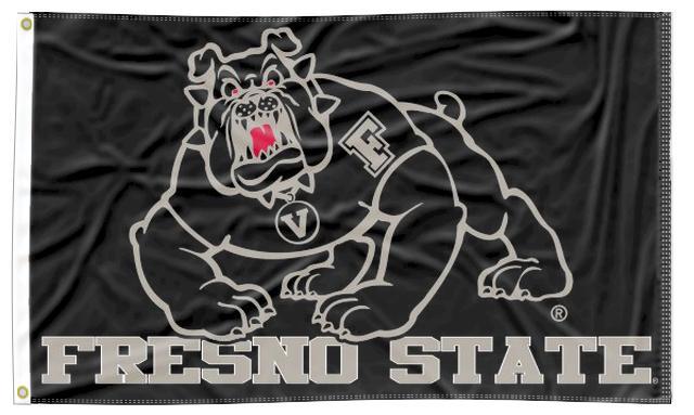 Fresno State University - Bulldogs Black 3x5 Flag