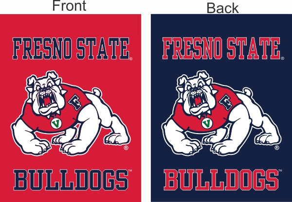 Fresno State University - Bulldogs Red and Blue House Flag