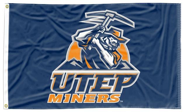 UT El Paso (UTEP) - Miners Blue 3x5 Flag