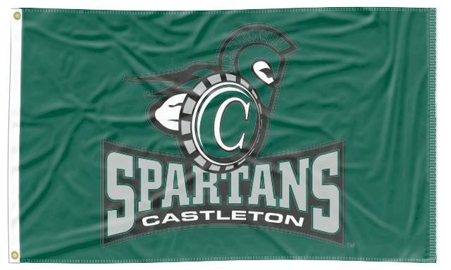 Castleton College - Spartans Green 3x5 Flag – A to Z Flags, LLC