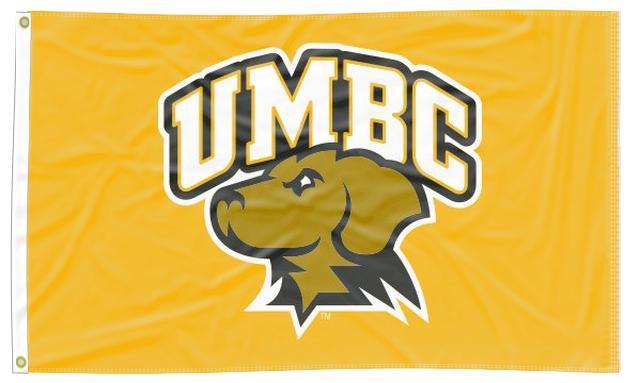 UMBC Retrievers Officially Licensed Gold Flag - 3' X 5', 150D Polyester, Screen Printed, 2 Grommets
