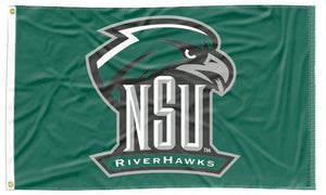 Northeastern State University - NSU Riverhawks Green 3x5 Flag