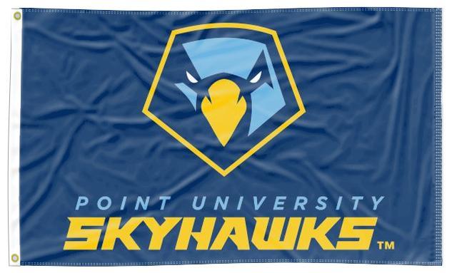 Point University - Skyhawks Blue 3x5 Flag