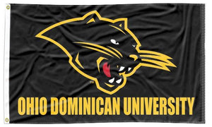 Ohio Dominican University - Panthers Black 3x5 Flag