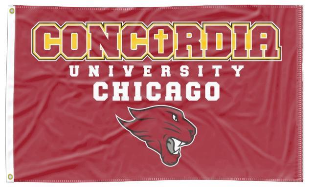 Concordia University Chicago - Cougars Red 3x5 Flag