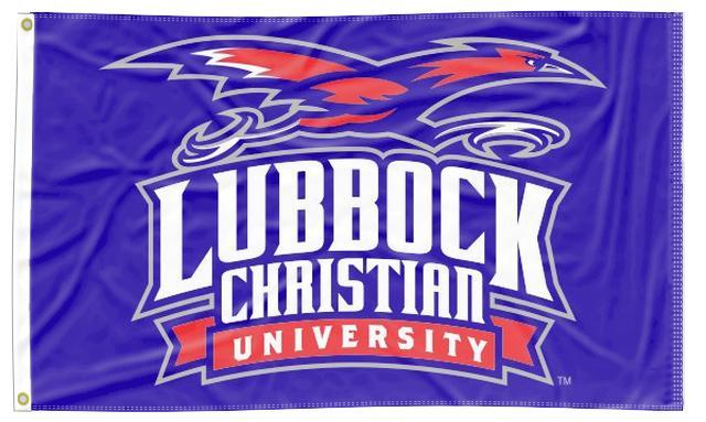 Lubbock Christian University - Chaps Blue 3x5 Flag