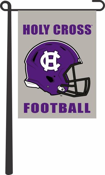 fantasy football helmet icon t cross College of Holy Cross Football Helmet Garden Flag