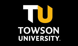 Towson University - Double Sided TU Tigers Black 3x5 Flag