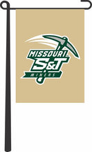 Load image into Gallery viewer, Missouri S&amp;T - Miners Pickaxe Garden Flag
