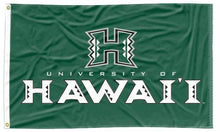 Load image into Gallery viewer, Hawaii - Rainbow Warriors Green 3x5 Flag
