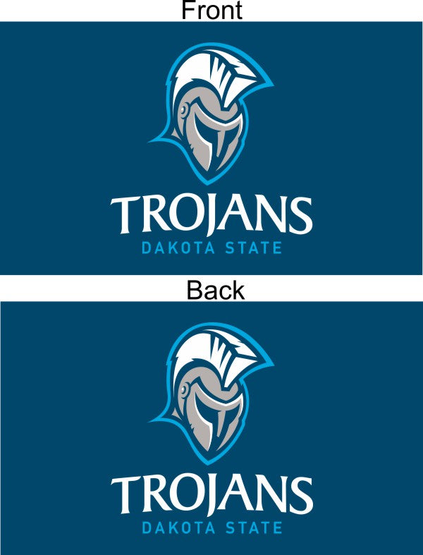 Dakota State University - Double Sided Trojans Blue 3x5 Flag