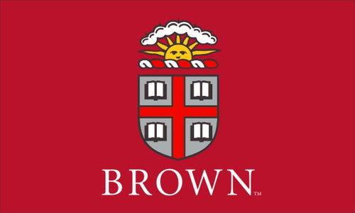 Red Brown University 3x5 Flag with Brown University Logo