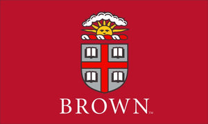 Red Brown University 3x5 Flag with Brown University Logo