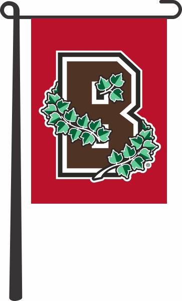 Red Brown University 13x18 Garden Flag with B Logo