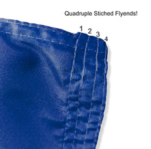 Load image into Gallery viewer, Quadruple-stitched flyends of Blue 3x5 foot wide Angelo state University 3x5 Flag with 2 Metal grommets
