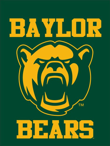 Green 30x40 inch long Baylor University Bears House Flag