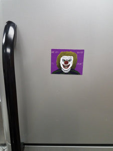 Evil Clown Halloween Refrigerator Magnet