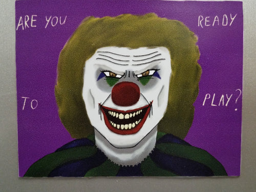 Creepy Clown Halloween Car Magnet