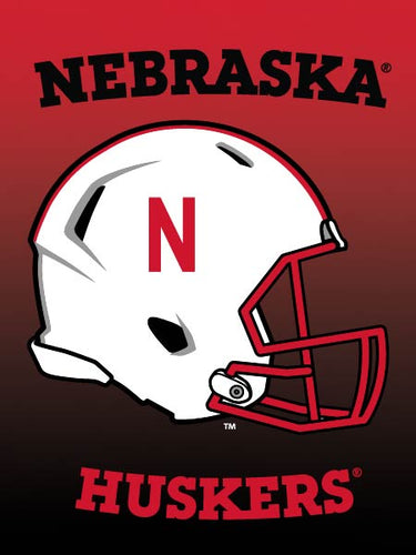 Gradient University of Nebraska Huskers Football House Flag